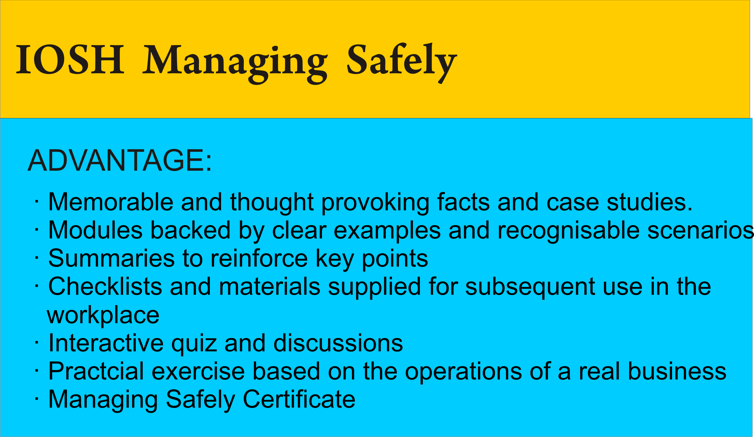 iosh managing safety